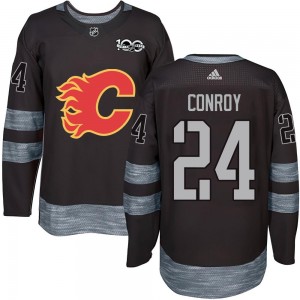 Men's Calgary Flames Craig Conroy Black 1917-2017 100th Anniversary Jersey - Authentic