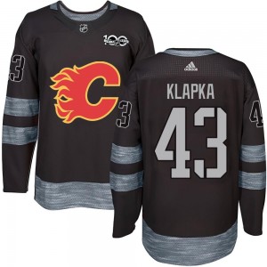 Men's Calgary Flames Adam Klapka Black 1917-2017 100th Anniversary Jersey - Authentic