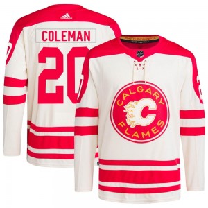 Men's Adidas Calgary Flames Blake Coleman Cream 2023 Heritage Classic Primegreen Jersey - Authentic