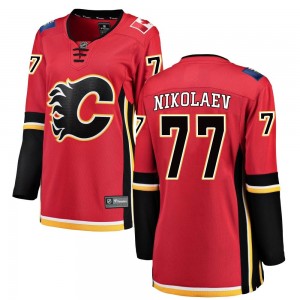 Women's Fanatics Branded Calgary Flames Ilya Nikolaev Red Home Jersey - Breakaway
