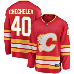 Youth Fanatics Branded Calgary Flames Daniil Chechelev Red Alternate Jersey - Breakaway