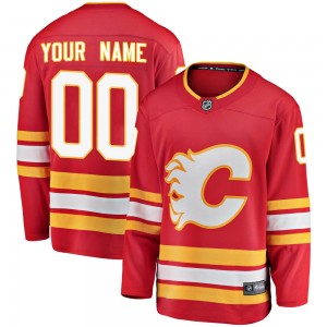 Youth Fanatics Branded Calgary Flames Custom Red Custom Alternate Jersey - Breakaway