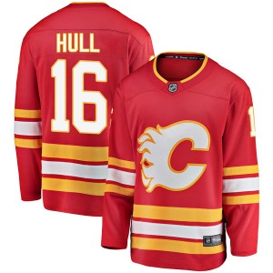 Youth Fanatics Branded Calgary Flames Brett Hull Red Alternate Jersey - Breakaway