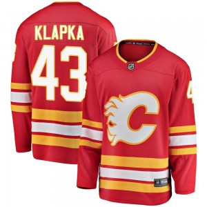 Youth Fanatics Branded Calgary Flames Adam Klapka Red Alternate Jersey - Breakaway