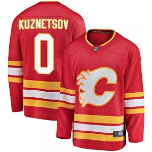 Youth Fanatics Branded Calgary Flames Yan Kuznetsov Red Alternate Jersey - Breakaway