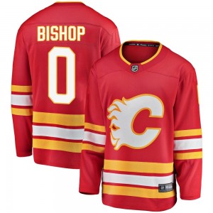 Men's Fanatics Branded Calgary Flames Clark Bishop Red Alternate Jersey - Breakaway