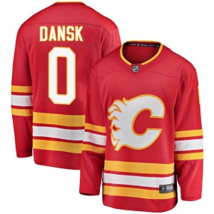 Men's Fanatics Branded Calgary Flames Oscar Dansk Red Alternate Jersey - Breakaway