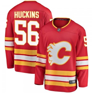 Men's Fanatics Branded Calgary Flames Cole Huckins Red Alternate Jersey - Breakaway