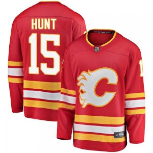 Men's Fanatics Branded Calgary Flames Dryden Hunt Red Alternate Jersey - Breakaway