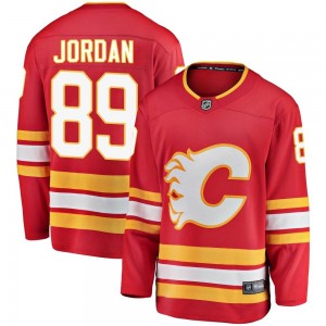Men's Fanatics Branded Calgary Flames Cole Jordan Red Alternate Jersey - Breakaway