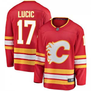 Men's Fanatics Branded Calgary Flames Milan Lucic Red Alternate Jersey - Breakaway