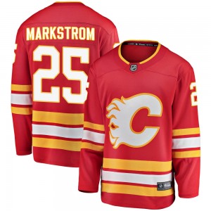 Men's Fanatics Branded Calgary Flames Jacob Markstrom Red Alternate Jersey - Breakaway