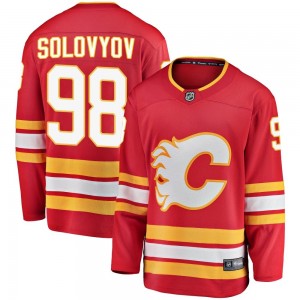 Men's Fanatics Branded Calgary Flames Ilya Solovyov Red Alternate Jersey - Breakaway