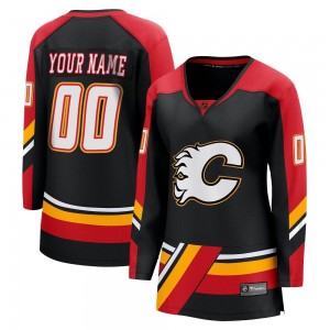 Women's Fanatics Branded Calgary Flames Custom Black Custom Special Edition 2.0 Jersey - Breakaway