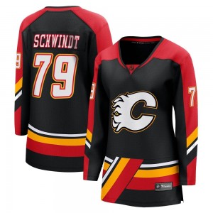 Women's Fanatics Branded Calgary Flames Cole Schwindt Black Special Edition 2.0 Jersey - Breakaway