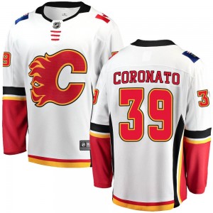 Men's Fanatics Branded Calgary Flames Matt Coronato White Away Jersey - Breakaway