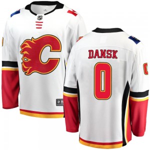 Men's Fanatics Branded Calgary Flames Oscar Dansk White Away Jersey - Breakaway