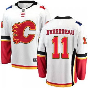 Men's Fanatics Branded Calgary Flames Jonathan Huberdeau White Away Jersey - Breakaway