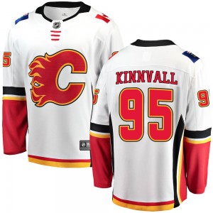 Men's Fanatics Branded Calgary Flames Johannes Kinnvall White Away Jersey - Breakaway