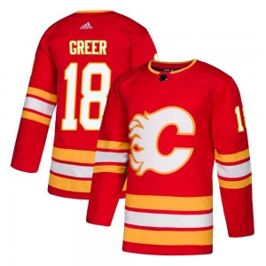 Youth Adidas Calgary Flames A.J. Greer Red Alternate Jersey - Authentic
