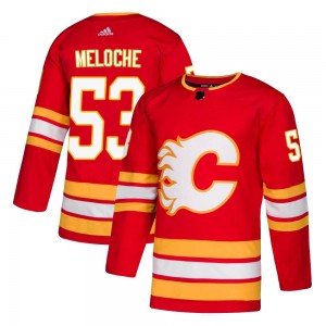 Youth Adidas Calgary Flames Nicolas Meloche Red Alternate Jersey - Authentic
