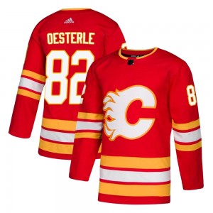 Youth Adidas Calgary Flames Jordan Oesterle Red Alternate Jersey - Authentic