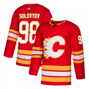 Youth Adidas Calgary Flames Ilya Solovyov Red Alternate Jersey - Authentic