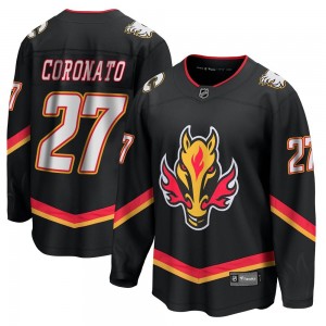 Youth Fanatics Branded Calgary Flames Matt Coronato Black Breakaway 2022/23 Alternate Jersey - Premier