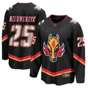 Youth Fanatics Branded Calgary Flames Joe Nieuwendyk Black Breakaway 2022/23 Alternate Jersey - Premier