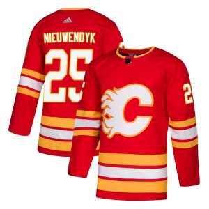 Men's Adidas Calgary Flames Joe Nieuwendyk Red Alternate Jersey - Authentic
