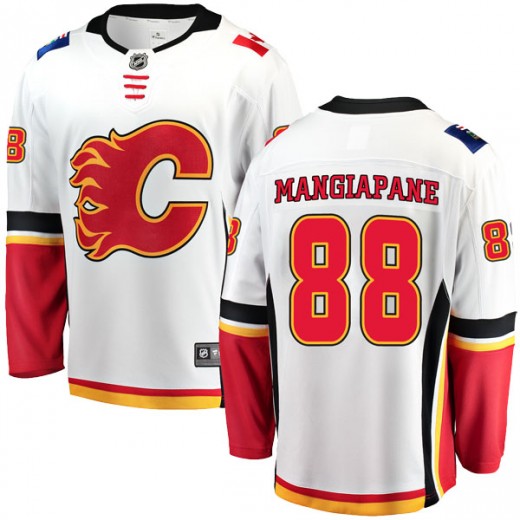 Youth Fanatics Branded Calgary Flames Andrew Mangiapane White Away Jersey - Breakaway