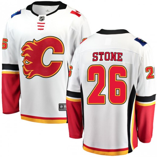 Men's Fanatics Branded Calgary Flames Michael Stone White Away Jersey - Breakaway