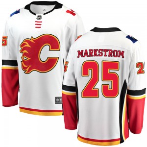 Youth Fanatics Branded Calgary Flames Jacob Markstrom White Away Jersey - Breakaway