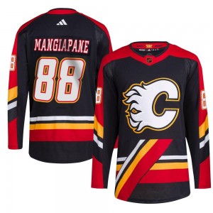 Men's Adidas Calgary Flames Andrew Mangiapane Black Reverse Retro 2.0 Jersey - Authentic