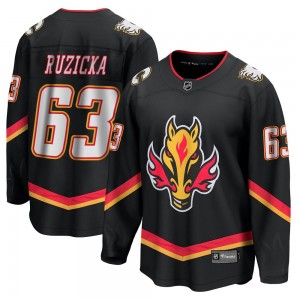 Men's Fanatics Branded Calgary Flames Adam Ruzicka Black Breakaway 2022/23 Alternate Jersey - Premier
