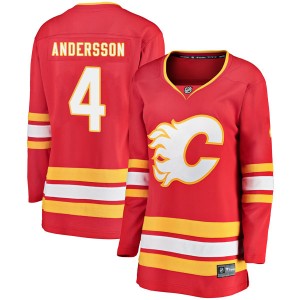 Women's Fanatics Branded Calgary Flames Rasmus Andersson Red Alternate Jersey - Breakaway