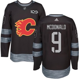 Men's Calgary Flames Lanny McDonald Black 1917-2017 100th Anniversary Jersey - Authentic