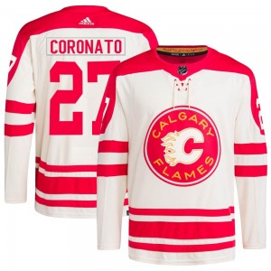 Men's Adidas Calgary Flames Matt Coronato Cream 2023 Heritage Classic Primegreen Jersey - Authentic