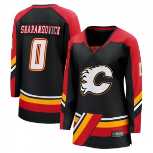 Women's Fanatics Branded Calgary Flames Yegor Sharangovich Black Special Edition 2.0 Jersey - Breakaway