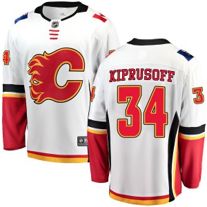 Men's Fanatics Branded Calgary Flames Miikka Kiprusoff White Away Jersey - Breakaway