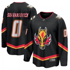 Youth Fanatics Branded Calgary Flames Yegor Sharangovich Black Breakaway 2022/23 Alternate Jersey - Premier