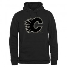 Men's Calgary Flames Black Rink Warrior Pullover Hoodie -